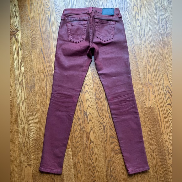 True Religion Skinny Coated Jeans, Dark Red, Size 27 - Picture 7 of 11